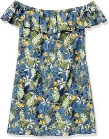 img 1 attached to 🌺 Stunning 28 Palms Tropical Hawaiian Print Off-Shoulder Dresses - Exquisite Women's Clothing Collection