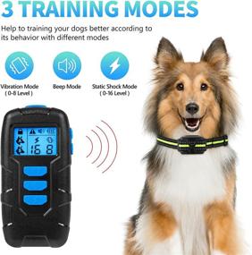 img 3 attached to 🐕 CMUBH Training Collar for Dogs: Remote Control Shock Collar with 3 Training Modes - Beep, Vibration, and Shock