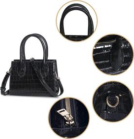 img 1 attached to NIUEIMEE Handbag Crossbody 2 White Crocodile Large Women's Handbags & Wallets ~ Crossbody Bags