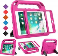 shockproof ipad mini 1 2 3 kids case with built-in screen protector and lightweight handle stand - rose логотип