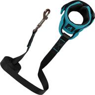 gooby soft mesh wrist band surfer leash - turquoise, 6 ft - comfortable hands free leash with elastic band for small, medium and large dogs logo