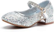 mowoii glitter sparkle princess rhinestone girls' shoes ~ flats logo