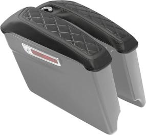 img 1 attached to High-Quality XFMT Motorcycle Saddlebag Lid Covers for Harley Davidson FL Touring '14-'22: Enhance Style and Protect Your Road King, Street Glide, Road Glide, Electra Glide (Black)