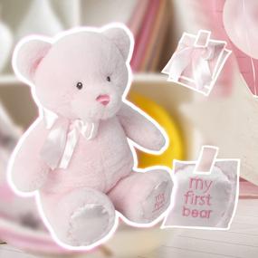 img 1 attached to Обнимайтесь с моим первым розовым плюшевым мишкой Linzy'S - идеально подходит для младенцев и малышей!