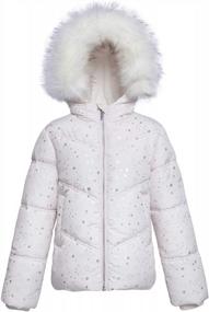 img 4 attached to Warm And Stylish: Rokka&Rolla Girls' Heavy Puffer Jacket With Hooded Faux Fur For Winter