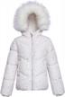 warm and stylish: rokka&rolla girls' heavy puffer jacket with hooded faux fur for winter logo