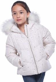 img 2 attached to Warm And Stylish: Rokka&Rolla Girls' Heavy Puffer Jacket With Hooded Faux Fur For Winter