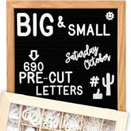 10x10 felt letter board - 685 pre-cut letters + stand & upgraded wooden sorting tray! logo