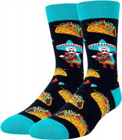img 3 attached to Crazy Food Socks For Men: IVF Whiskey Bacon Pizza & Taco Gifts, Funny Novelty Taco Socks For IVF Couples