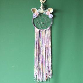 img 2 attached to Buvelife Handmade Unicorn Dream Catcher For Kids,Bedroom Wall Hanging Dream Catcher Decoration Bedroom (C-2)
