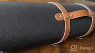 img 1 attached to 🏞️ Convenient Portable Genuine Leather Outdoor Picnic Blanket Carry Strap for Camping, Festivals, and Picnics - Motorcycle Bedroll Straps Included (Dark Brown) review by Donald Phi