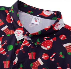 img 2 attached to Приталенная рубашка Loveternal для мужчин с длинным рукавом на кнопках на Рождество и Хэллоуин