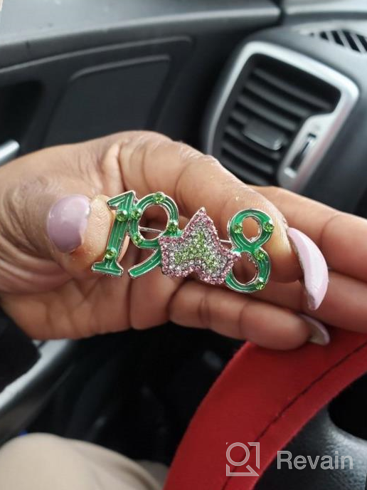 img 1 attached to 🎓 CENWA Sorority Graduation Gifts: Pink and Green Pin - The Perfect Keepsake for Sorority Graduates review by David Alvarez