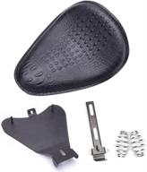 dreamizer motorcycle crocodile style leather saddle solo seat cushion spring: perfect fit for shadow chopper bobber custom dyna spirit ace vt 1100 750 sportster xl883 xl1200, black логотип