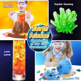 img 3 attached to UNGLINGA 50+ Science Lab Experiments Kit For Kids Age 4-6-8-12, STEM Activities Educational Scientist Toys Gifts For Boys Girls Chemistry Set, Gemstone Dig, Volcano Eruption, Crystal Growing