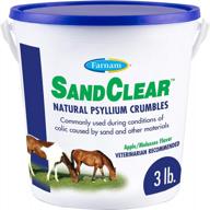 farnam sand clear натуральная крошка подорожника для лошадей, рекомендованная ветеринаром для удаления песка и грязи из толстой кишки, 3 фунта, 9 мерных ложек логотип