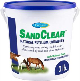 img 4 attached to Farnam Sand Clear Натуральная крошка подорожника для лошадей, рекомендованная ветеринаром для удаления песка и грязи из толстой кишки, 3 фунта, 9 мерных ложек