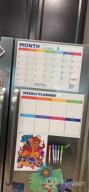 img 1 attached to Get Organized Every Day With Our 3-Piece Magnetic Whiteboard Calendar Set For Fridge - Monthly, Weekly, And Daily Planner With Grocery List, 5 Markers, And Eraser review by Jake Solorzano