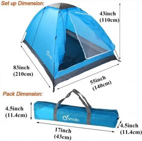 img 3 attached to Yodo Lightweight 2 Person Camping Backpacking Tent With Carry Bag - Multi-Color Options Available
