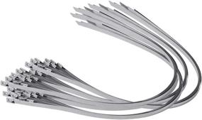 img 4 attached to 🔒 Versatile 14" Supreme 316 Stainless Steel Cable Zip Ties - 300 lb Strength (100 Pieces)