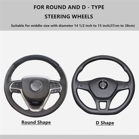 img 1 attached to AYNZKJ Diamond Leather Steering Wheel Cover For Women Girls Interior Accessories best - Steering Wheels & Accessories