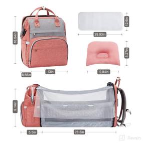 img 3 attached to 🎒 Large Capacity Waterproof Diaper Bag Backpack with Changing Station - 9-in-1 Multifunctional Design for New Moms, Ideal Baby Shower Gift and Travel Essential