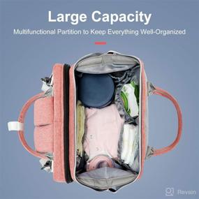 img 1 attached to 🎒 Large Capacity Waterproof Diaper Bag Backpack with Changing Station - 9-in-1 Multifunctional Design for New Moms, Ideal Baby Shower Gift and Travel Essential