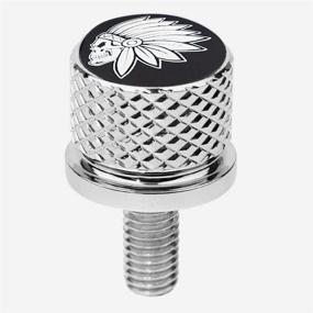 img 1 attached to 🔩 GUAIMI Stainless Steel Knurled Fender Rear Seat Bolt Screw for Indian Chief Roadmaster Scout 2015-2021 - Indian Skeleton Design in Chrome Finish