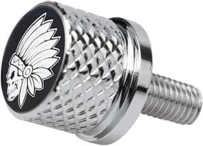 img 4 attached to 🔩 GUAIMI Stainless Steel Knurled Fender Rear Seat Bolt Screw for Indian Chief Roadmaster Scout 2015-2021 - Indian Skeleton Design in Chrome Finish