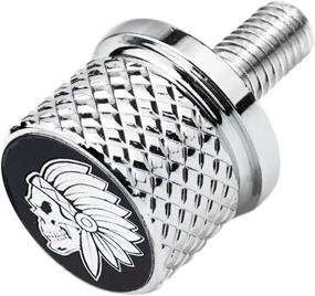 img 2 attached to 🔩 GUAIMI Stainless Steel Knurled Fender Rear Seat Bolt Screw for Indian Chief Roadmaster Scout 2015-2021 - Indian Skeleton Design in Chrome Finish