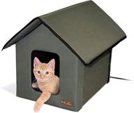 🐱 k&amp;h pet products original outdoor heated cat shelter - 19 x 22 x 17 inches - heated/unheated options logo