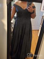 img 1 attached to 👗 YORFORMALS Off-The-Shoulder Beaded Satin Prom Dress: A-line, Long Evening Ball Gown with Pockets for Women review by Chris Prix