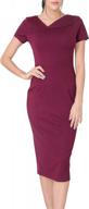 chic and professional: marycrafts women's square neck sheath midi dress for work and business logo