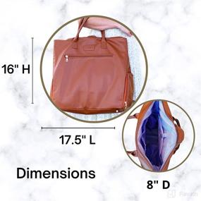 img 2 attached to Premium Breast Pump Bag with Laptop Pocket - Spacious Tote for Working Moms - Stylish Vegan Leather Backpack