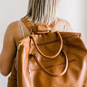 img 3 attached to Premium Breast Pump Bag with Laptop Pocket - Spacious Tote for Working Moms - Stylish Vegan Leather Backpack