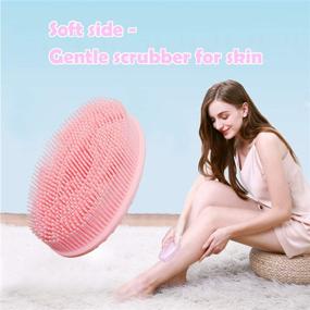 img 1 attached to Cellulite Treatment Bristle Brush for Silicone Exfoliation and Skin Care Massage