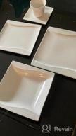 img 1 attached to 30-Piece MALACASA Ivory White Square Porcelain Dinnerware Set For 6 With Plates, Bowls, Cups, Saucers - Amparo Series review by Tim Aguilar