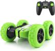fisca rc car stunt monster truck - 4wd double sided rotating tumbling, 2.4ghz high speed rock crawler with headlights for kids ages 4-12 logo