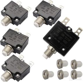 img 4 attached to 🔌 T Tocas 5pcs Push Button Reset Circuit Breakers - 5A, 10A, 15A, 20A, 30A - Quick Connect Terminals & Waterproof Button Cap