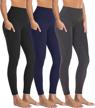 women's high waist tummy control workout leggings with pockets (3 pack) for running, yoga & more logo