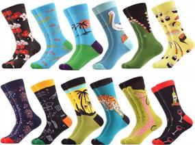 img 4 attached to WeciBor Women'S Funny Casual Combed Cotton Socks Packs (Large, 063-53)