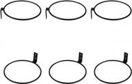 6 pack wall mounted metal planter hooks - tqvai 6 inch flower pot holder ring hangers bracket, black logo