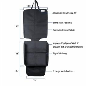 img 2 attached to Cherrboll Car Seat Protector: Full Coverage Baby Carseat Cover With Non-Slip Padding And Organizer Pockets