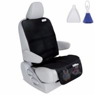 cherrboll car seat protector: чехол для детского автокресла с полным покрытием, нескользящей набивкой и карманами-органайзерами логотип