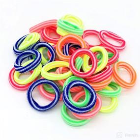 img 1 attached to 🎀 J-MEE 300 PCS Bulk Baby Girl Hair Ties: Small Mini Seamless Hair Bands for Toddler Girls & Kids, Ponytail Holders (0.9 Inch)