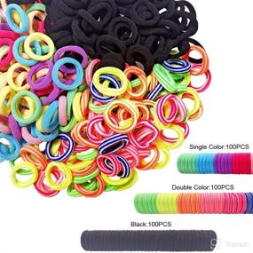 img 4 attached to 🎀 J-MEE 300 PCS Bulk Baby Girl Hair Ties: Small Mini Seamless Hair Bands for Toddler Girls & Kids, Ponytail Holders (0.9 Inch)