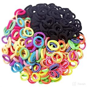 img 3 attached to 🎀 J-MEE 300 PCS Bulk Baby Girl Hair Ties: Small Mini Seamless Hair Bands for Toddler Girls & Kids, Ponytail Holders (0.9 Inch)