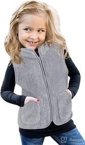 img 2 attached to 👶 Warm and Cozy Baby Sherpa Fleece Vest: Stylish Sleeveless Outerwear with Pockets for Boys and Girls