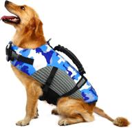 🐶 migohi dog life jacket - adjustable floatation vest for small, medium, large dogs - safety reflective swimsuit ideal for swimming, boating, and rescue handle логотип