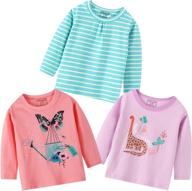 girls' long sleeve flower unicorn giraffe tops, tees & blouses for clothing logo